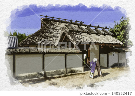 水彩畫:兵庫縣丹波筱山市、禦徒町武士住宅、安馬家武士住宅歷史博物館 水彩畫:兵庫縣丹波筱山市、禦徒町武士住宅、安馬家武士住宅歷史博物館 140552417