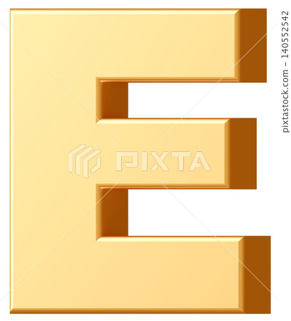 3D Material_Alphabet_E_Yellow 3D Material_Alphabet_E_Yellow 140552542