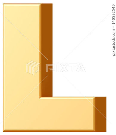 3D Material_Alphabet_L_Yellow 3D Material_Alphabet_L_Yellow 140552549