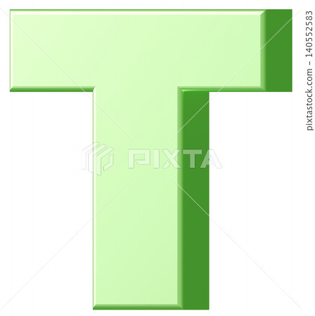 3D Material_Alphabet_T_Green 3D Material_Alphabet_T_Green 140552583