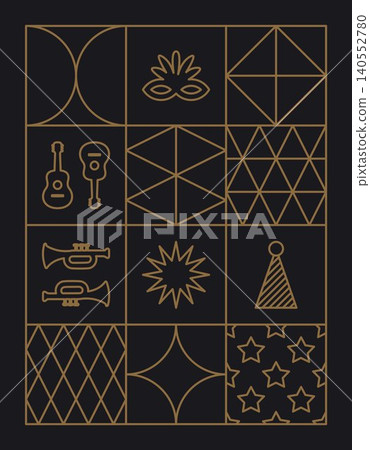 CArnival vector geometric outline CArnival vector geometric outline 140552780