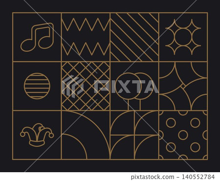 Carnival party outline 140552784