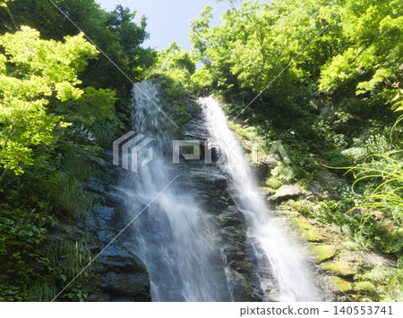 Yuzawa Fudo Falls, sparkling amidst the fresh greenery. Yuzawa Fudo Falls, sparkling amidst the fresh greenery. 140553741