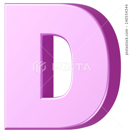 3D Material_Alphabet_D_Purple 3D Material_Alphabet_D_Purple 140554344