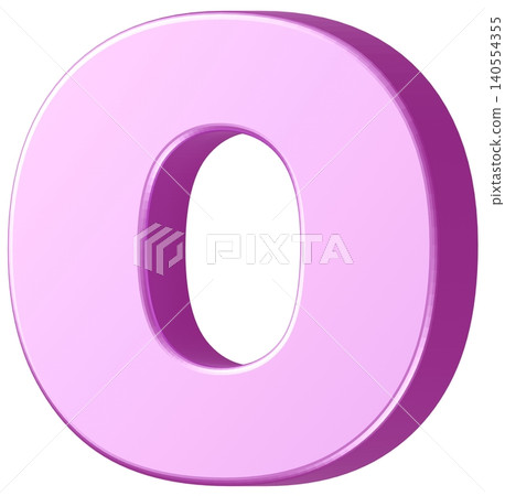 3D材質_字母O_紫色 3D材質_字母O_紫色 140554355