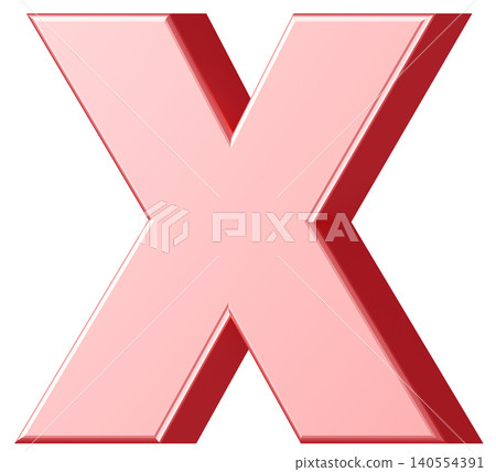 3D Material_Alphabet_X_Pink 3D Material_Alphabet_X_Pink 140554391