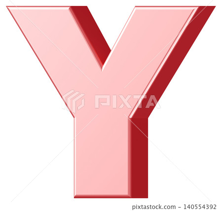 3D Material_Alphabet_Y_Pink 3D Material_Alphabet_Y_Pink 140554392