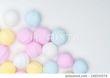 The arrangement of the ramune candies, with their soft colors, is suitable for product descriptions. The arrangement of the ramune candies, with their soft colors, is suitable for product descriptions. 140554574