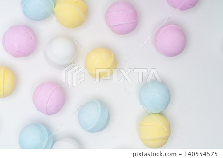 The arrangement of ramune candies in yellow and white colors is suitable for the store. The arrangement of ramune candies in yellow and white colors is suitable for the store. 140554575