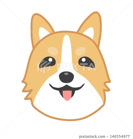一隻柯基犬的臉朝前 140554977