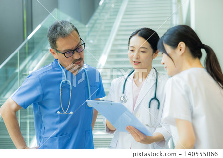 People working in hospital People working in hospital 140555066