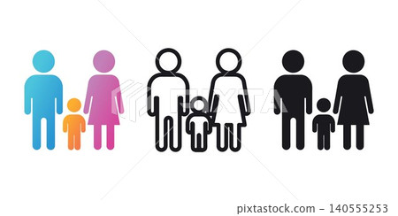 Family silhouettes Family silhouettes 140555253