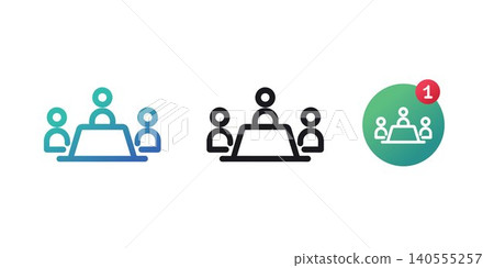 Meeting room icon Meeting room icon 140555257