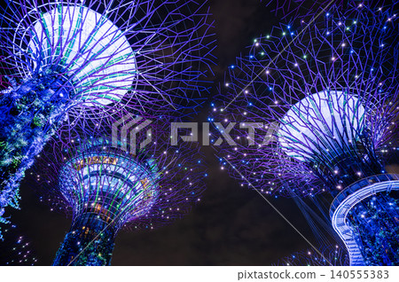 新加坡夜景，東南亞 140555383