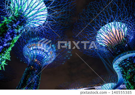 新加坡夜景,東南亞 新加坡夜景,東南亞 140555385