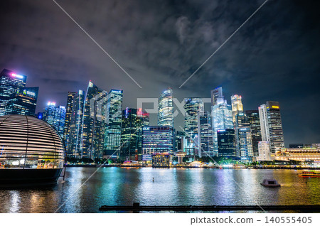 新加坡夜景,東南亞 新加坡夜景,東南亞 140555405
