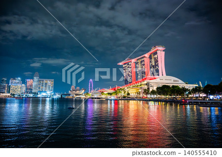 新加坡夜景,東南亞 新加坡夜景,東南亞 140555410