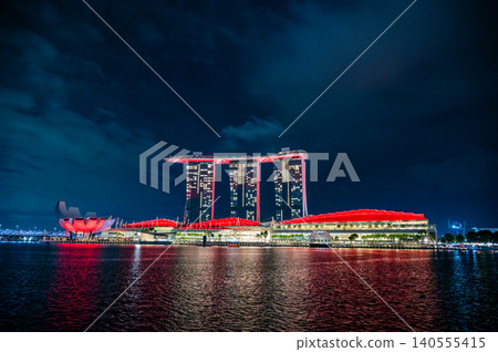 新加坡夜景,東南亞 新加坡夜景,東南亞 140555415