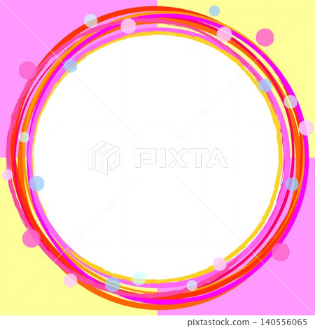Frame, polka dots, pink, orange, white Frame, polka dots, pink, orange, white 140556065