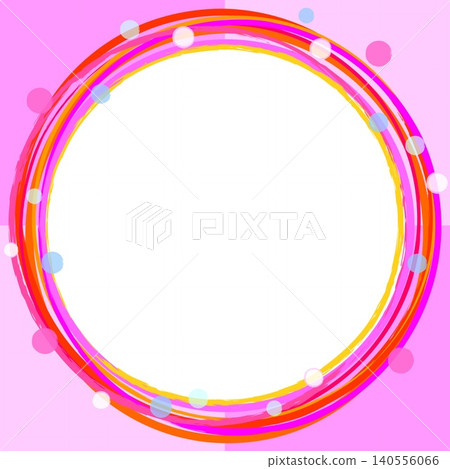 Frame, polka dots, pink, orange, white Frame, polka dots, pink, orange, white 140556066