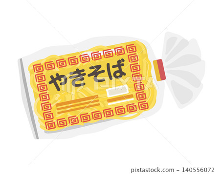 袋裝炒蕎麥麵的插圖 袋裝炒蕎麥麵的插圖 140556072