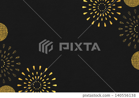 Japanese paper texture with fireworks pattern - Japanese modern background material 140556138
