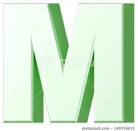 3D材質_字母_M_淺綠色 140556635