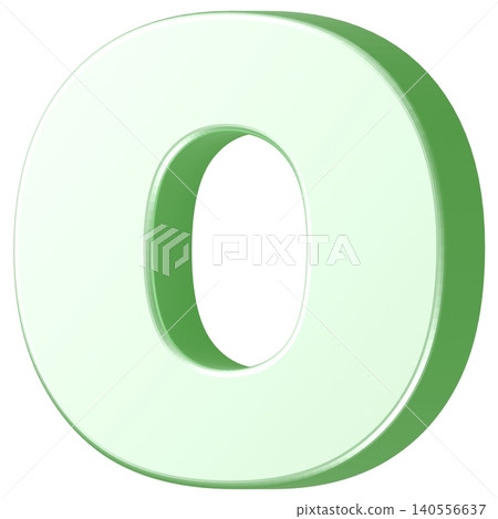 3D Material_Alphabet_O_Light Green 3D Material_Alphabet_O_Light Green 140556637