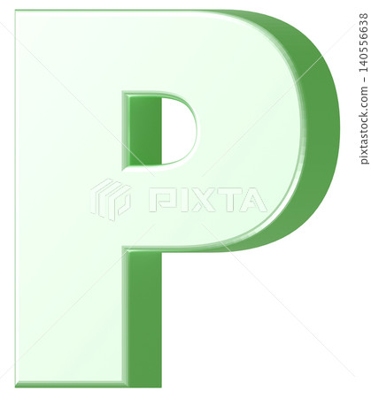 3D材質_字母_P_淺綠色 3D材質_字母_P_淺綠色 140556638