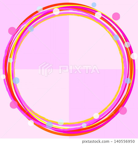 Frame, polka dots, orange, pink Frame, polka dots, orange, pink 140556950