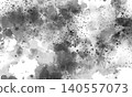 Monochrome abstract texture created by the bleeding and splatter of watercolor paints. 140557073