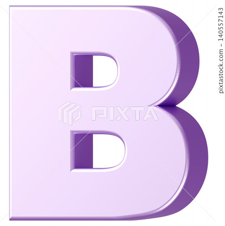 3D材質_字母_B_紫色 3D材質_字母_B_紫色 140557143