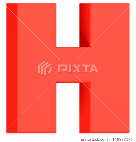 3D Material_Alphabet_H_Red 3D Material_Alphabet_H_Red 140557175