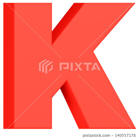 3D Material_Alphabet_K_Red 3D Material_Alphabet_K_Red 140557178