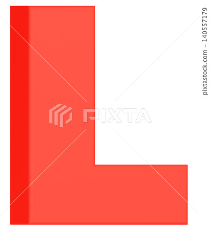 3D Material_Alphabet_L_Red 3D Material_Alphabet_L_Red 140557179