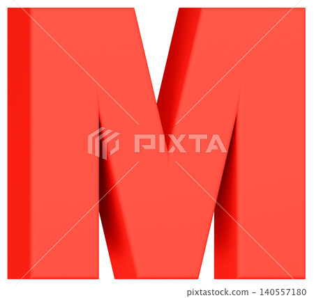 3D材質_字母_M_紅色 3D材質_字母_M_紅色 140557180