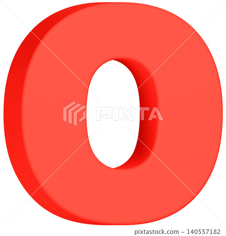 3D材質_字母O_紅色 140557182