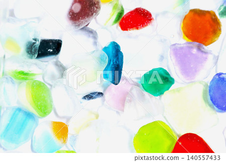Colorful sea glass background Colorful sea glass background 140557433