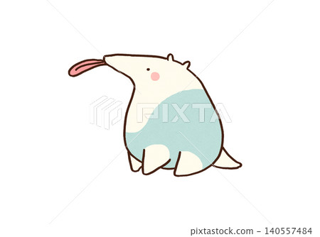 一隻食蟻獸伸出長舌頭(動物生態/野生動物) 一隻食蟻獸伸出長舌頭(動物生態/野生動物) 140557484