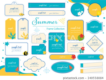 Summer-themed frame set Summer-themed frame set 140558084