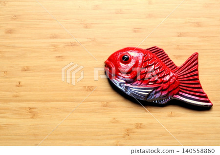 A model of a bright red sea bream A model of a bright red sea bream 140558860