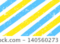 Blue and yellow diagonal stripe grunge texture 140560273