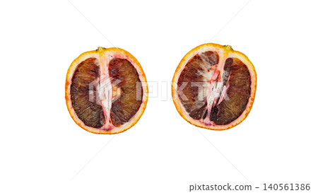 Blood orange, Moro, cross-section, cut flesh, transparent background, macro, fruit material Blood orange, Moro, cross-section, cut flesh, transparent background, macro, fruit material 140561386