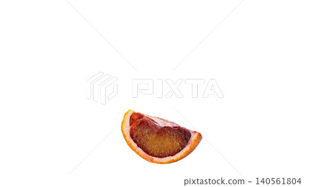 Blood orange, Moro, cut cross-section, flesh, macro, transparent background material. Blood orange, Moro, cut cross-section, flesh, macro, transparent background material. 140561804