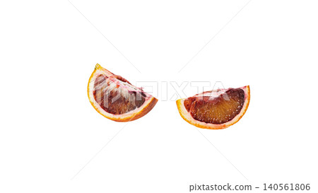 Blood orange, Moro, cut cross-section, flesh, macro, transparent background material. Blood orange, Moro, cut cross-section, flesh, macro, transparent background material. 140561806