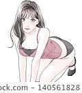A woman on all fours 140561828