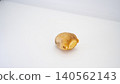 Macro photography of ginger, white background, copy space 140562143