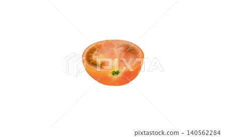 Tomato cross-section, transparent background macro image Tomato cross-section, transparent background macro image 140562284