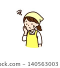 An illustration depicting a troubled female staff member, expressing her worries and anxieties. 140563003