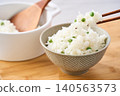 Rice with green peas 140563573